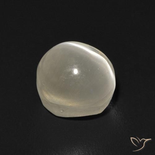 Sillimanite Cat's Eye Gemstone in 5.9 x 5.6 mm Size for Sale, Sillimanite Cat's Eye Stone in Warm White Color