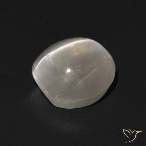 Sillimanite Cat's Eye Gemstone in 6.5 x 6.4 mm Size for Sale, Sillimanite Cat's Eye Stone in Warm White Color