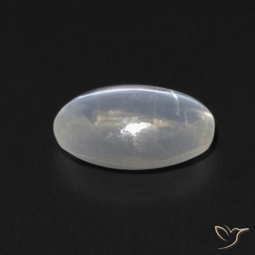 Sillimanite Cat's Eye Gemstone in 7.2 x 4.4 mm Size for Sale, Sillimanite Cat's Eye Stone in Warm White Color