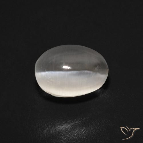 1.27 ct Gray Sillimanite Cat's Eye Stone, Natural Sillimanite Cat's Eye in Oval Cabochon Shape for Sale