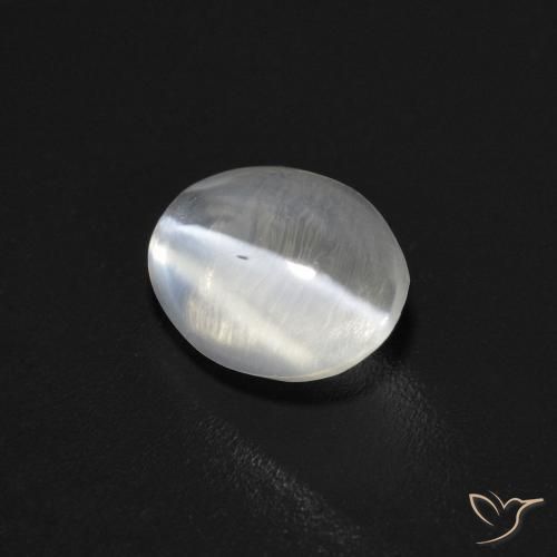 1.05 ct Gray Sillimanite Cat's Eye Stone, Natural Sillimanite Cat's Eye in Oval Cabochon Shape for Sale