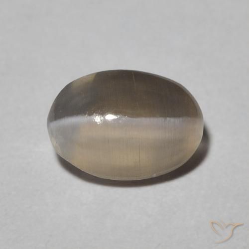 Occhio di gatto ovale in sillimanite da 1,09 ct, 7,1 x 5 mm dal Madagascar, Photo A