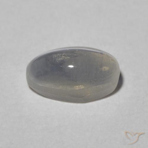 Sillimanite Cat's Eye Gemstone in 7 x 4 mm Size for Sale, Sillimanite Cat's Eye Stone in Warm Grey Color