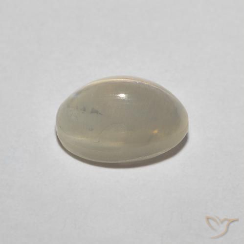 Sillimanite Cat's Eye Gemstone in 7.6 x 5.1 mm Size for Sale, Sillimanite Cat's Eye Stone in Light Yellow Color