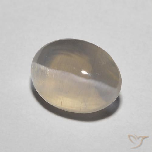 1.72 ct Yellow Sillimanite Cat's Eye Stone, Natural Sillimanite Cat's Eye in Oval Cabochon Shape for Sale