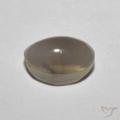 Sillimanite Cat's Eye Gemstone in 7 x 5 mm (calibrated) Size for Sale, Sillimanite Cat's Eye Stone in Light Yellow Brown Color