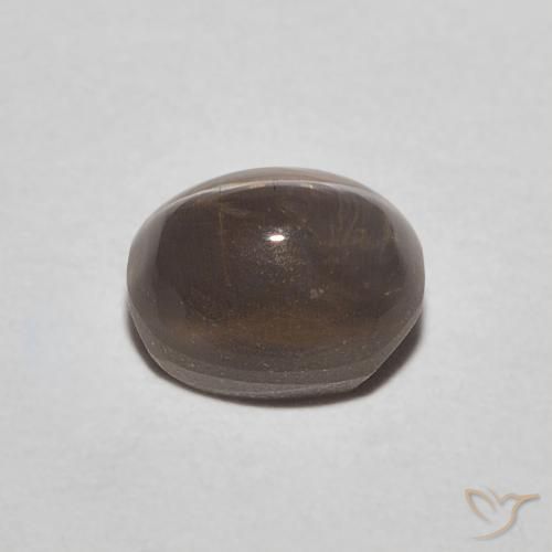 Sillimanite Cat's Eye Gemstone in 5.6 x 4.7 mm Size for Sale, Sillimanite Cat's Eye Stone in Medium Brown Color