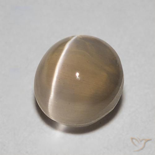 0.86 ct Brown Sillimanite Cat's Eye Stone, Natural Sillimanite Cat's Eye in Oval Cabochon Shape for Sale