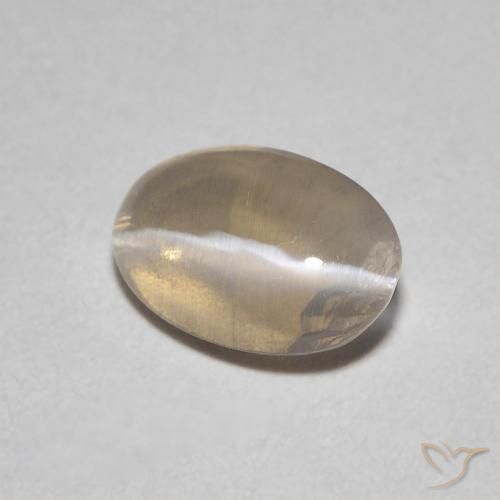 0.89 ct Brown Sillimanite Cat's Eye Stone, Natural Sillimanite Cat's Eye in Oval Cabochon Shape for Sale