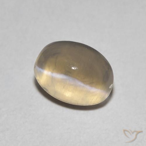 0.95 ct Brown Sillimanite Cat's Eye Stone, Natural Sillimanite Cat's Eye in Oval Cabochon Shape for Sale