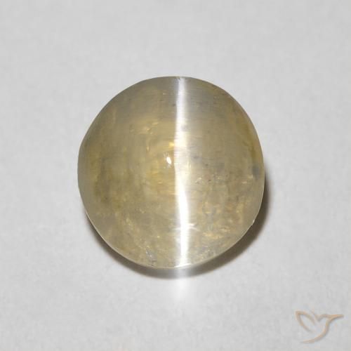 1.45ct Natural Light Tortilla Brown Sillimanite Cat's Eye, Oval, Transparent
