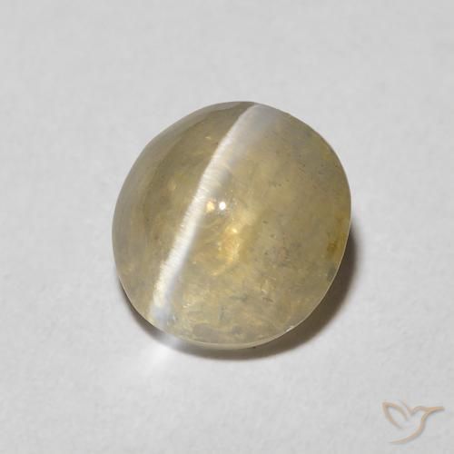1.45 ct Brown Sillimanite Cat's Eye Stone, Natural Sillimanite Cat's Eye in Oval Cabochon Shape for Sale