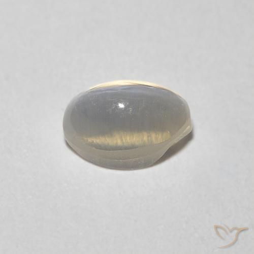 Sillimanite Cat's Eye Gemstone in 6 x 4 mm (calibrated) Size for Sale, Sillimanite Cat's Eye Stone in Warm White Color