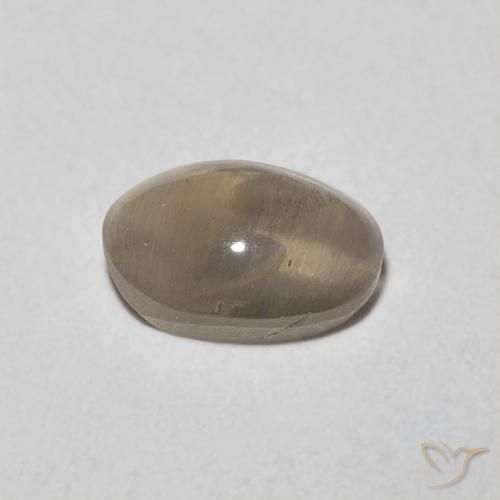 Sillimanite Cat's Eye Gemstone in 6.6 x 4.8 mm Size for Sale, Sillimanite Cat's Eye Stone in Light Tortilla Brown Color