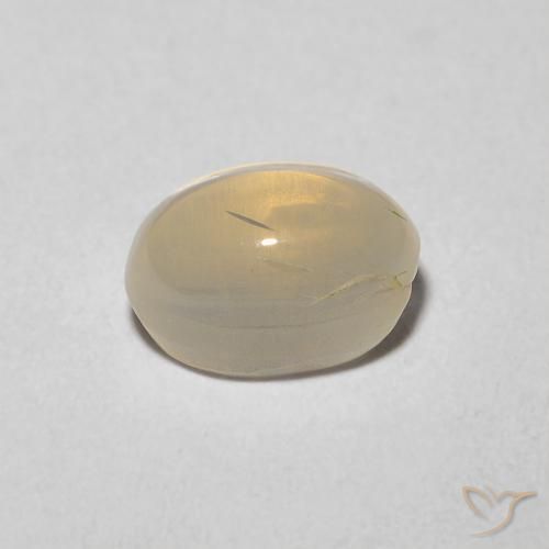Sillimanite Cat's Eye Gemstone in 7 x 4.4 mm Size for Sale, Sillimanite Cat's Eye Stone in Light Tortilla Brown Color