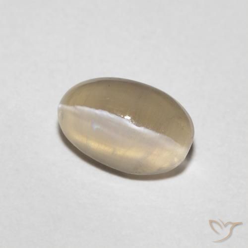 0.97 ct Brown Sillimanite Cat's Eye Stone, Natural Sillimanite Cat's Eye in Oval Cabochon Shape for Sale