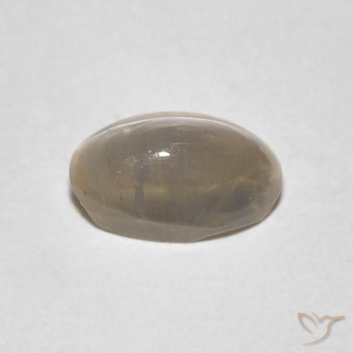 Sillimanite Cat's Eye Gemstone in 7.1 x 4.7 mm Size for Sale, Sillimanite Cat's Eye Stone in Very Light Brown Color