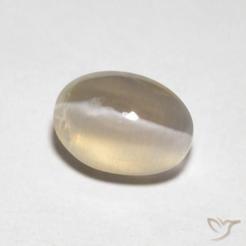 0.98 ct Brown Sillimanite Cat's Eye Stone, Natural Sillimanite Cat's Eye in Oval Cabochon Shape for Sale