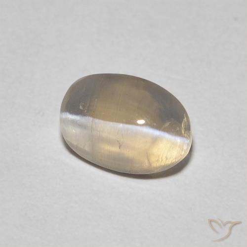 0.93 ct Brown Sillimanite Cat's Eye Stone, Natural Sillimanite Cat's Eye in Oval Cabochon Shape for Sale