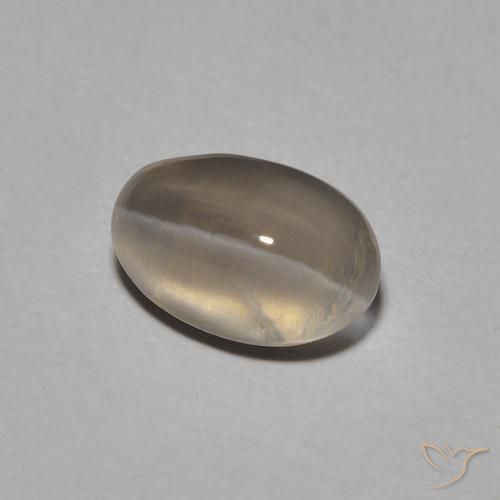 1.40 ct Brown Sillimanite Cat's Eye Stone, Natural Sillimanite Cat's Eye in Oval Cabochon Shape for Sale