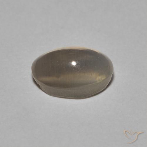 Sillimanite Cat's Eye Gemstone in 7.6 x 5 mm Size for Sale, Sillimanite Cat's Eye Stone in Very Light Brown Color