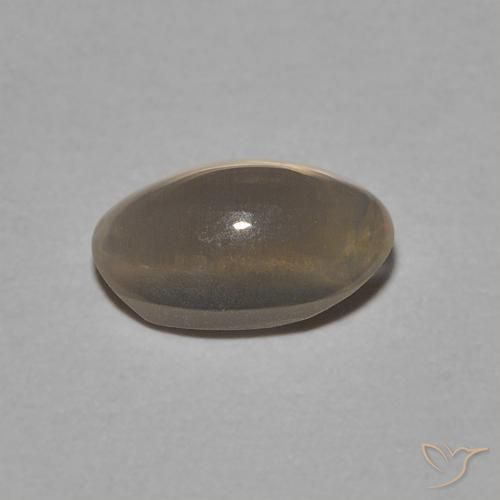 Sillimanite Cat's Eye Gemstone in 7.3 x 4.9 mm Size for Sale, Sillimanite Cat's Eye Stone in Medium Brown Color