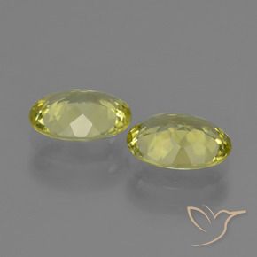 Sillimanite Gemstones in 9 x 7 mm (calibrated) Size for Sale, Sillimanite Stones in Lemon Yellow Color