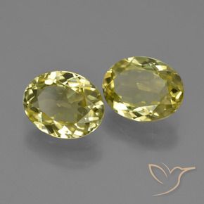 3.65 ctw Yellow Sillimanite Stones, Natural Sillimanite in Oval Facet Shape for Sale