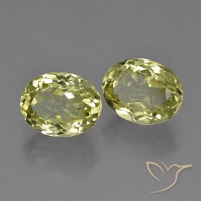 4.74 ctw Yellow Sillimanite Stones, Natural Sillimanite in Oval Facet Shape for Sale