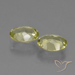 Sillimanite Gemstones in 8.9 x 6.7 mm Size for Sale, Sillimanite Stones in Green Yellow Color