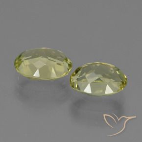 Sillimanite Gemstones in 9 x 7 mm (calibrated) Size for Sale, Sillimanite Stones in Green Yellow Color