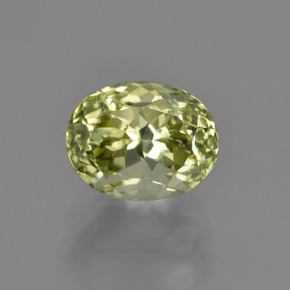 Medium Yellow Силлиманит Камень - 3.1ct Фасетный Овал (ID: 411329)