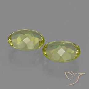 Sillimanite Gemstones in 9 x 7 mm (calibrated) Size for Sale, Sillimanite Stones in Greenish Yellow Color