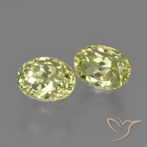 3.94 ctw Yellow Sillimanite Stones, Natural Sillimanite in Oval Facet Shape for Sale