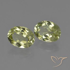 3.39 ctw Yellow Sillimanite Stones, Natural Sillimanite in Oval Facet Shape for Sale