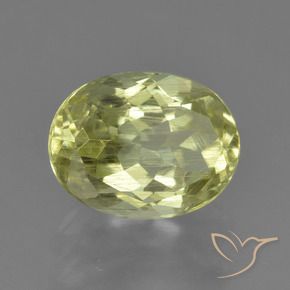 1.98 ct Yellow Sillimanite Stone, Natural Sillimanite in Oval Facet Shape for Sale