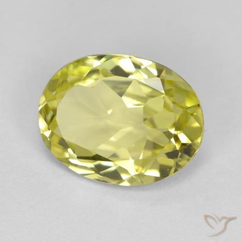 2.35 ct Yellow Sillimanite Stone, Natural Sillimanite in Oval Facet Shape for Sale