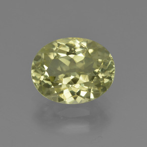 Pale Cream Yellow Силлиманит Камень - 2.7ct Фасетный Овал (ID: 411428)