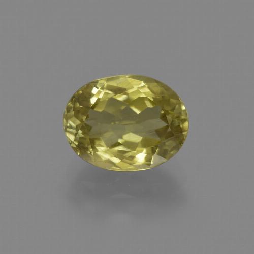 8.9 x 6.8mm Oval Golden Sillimanite from Sri Lanka, Weight of 2.18ct, Natural untreated Gemstone in VS Clarity, 1pc Oval Facet Sillimanite - Color: Greenish Golden, Mohs Hardness of 6.5 - 7.5 suitable for daily wear jewelry, Photo A