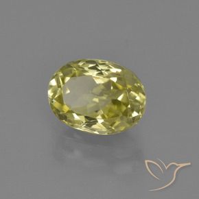 2.30 ct Yellow Sillimanite Stone, Natural Sillimanite in Oval Facet Shape for Sale