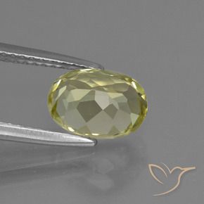Sillimanite Gemstone in 8.9 x 6.7 mm Size for Sale, Sillimanite Stone in Greenish Yellow Color