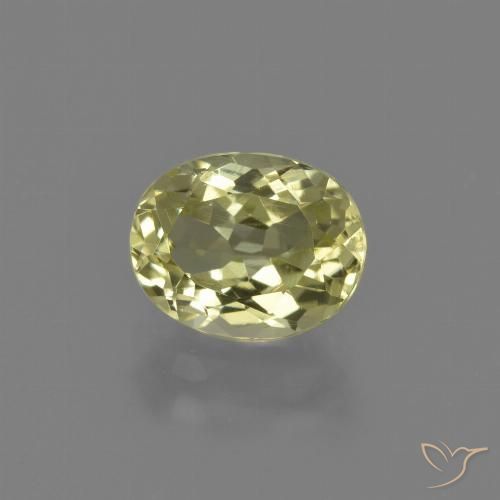 Silimanita Amarillo Ovalada de 8,6 x 6,8mm de Sri Lanka, peso de 2.08 ct, piedra preciosa natural No tratado en VS Clarity, Silimanita Forma ovalada de 1 pieza - Color: Amarillo medio, dureza Mohs de 6.5 - 7.5 Adecuado para joyas de uso diario, Photo A