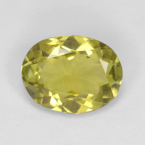 Medium Yellow Sillimanite Gem - 1.7ct Oval Facet (ID: 411496)