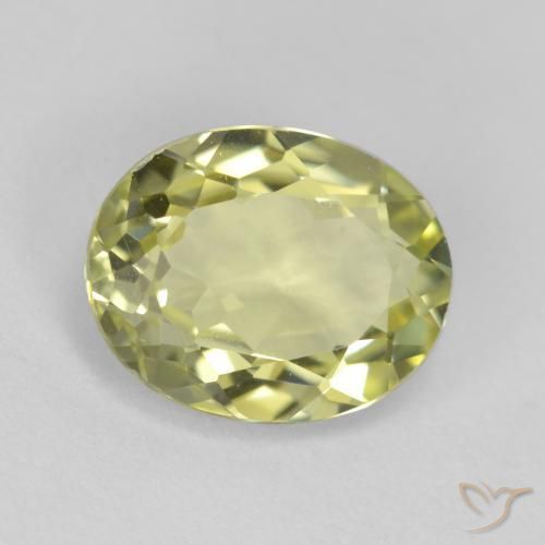 1.72 ct Yellow Sillimanite Stone, Natural Sillimanite in Oval Facet Shape for Sale