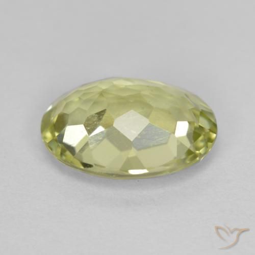 Sillimanite Gemstone in 9 x 7 mm (calibrated) Size for Sale, Sillimanite Stone in Medium Yellow Color