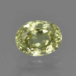 Medium Yellow Силлиманит Камень - 1.7ct Фасетный Овал (ID: 411522)