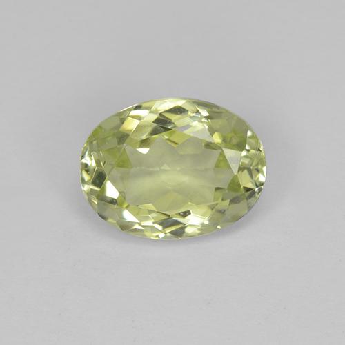 Светло-зеленовато-желтый Силлиманит Камень - 1.5ct Фасетный Овал (ID: 411524)