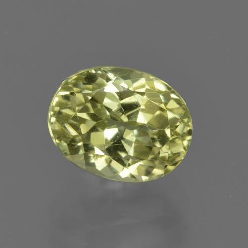Желто-зеленый Силлиманит Камень - 1.9ct Фасетный Овал (ID: 411556)