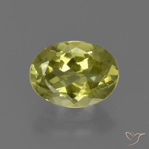 Silimanita Amarillo Forma ovalada de 8,8 x 6,6mm de Sri Lanka, peso de 1.63ct, piedra preciosa No tratado de forma natural en claridad VS, Silimanita de 1 pieza: el color es Amarillo medio, dureza Mohs de 6.5 - 7.5 Adecuado para joyas de uso diario, Photo A