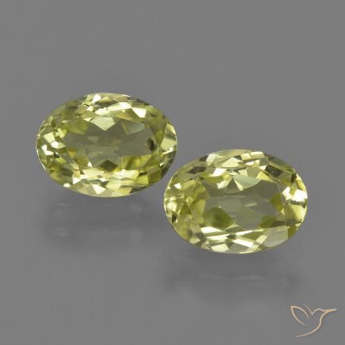 Sillimanita amarela de 2,54 quilates, corte oval de 7,8 x 5,7 mm do Sri Lanka, Photo A